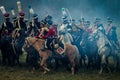 Reconstruction of battles of the Patriotic war of 1812 Russian city Maloyaroslavets.